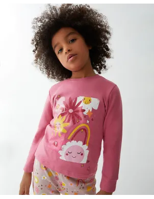 Pijama Infant M/L Niña Interlock Happy 2